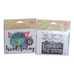 Crafter’s Square Rub-On Transfers Lot of 2 – Craft & DIY Decor